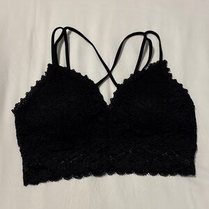 Guess Elegant Black Lace Bralette Size- M/L
